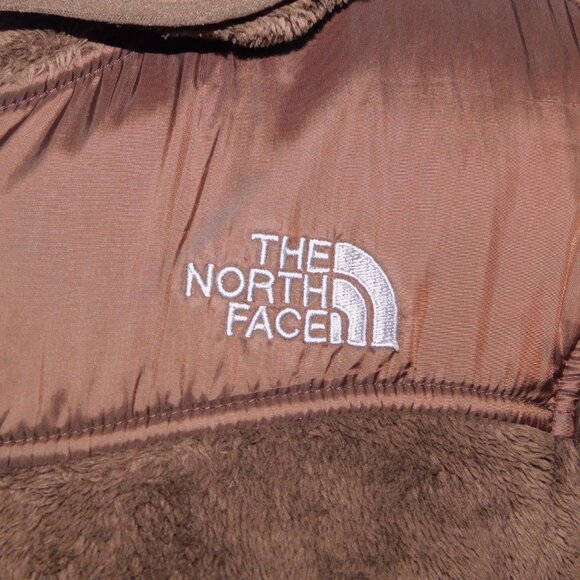 The North Face Womens L Chocolate Brown OSO Full Zip Hooded Fleece Hoodie Jacket - Picture 7 of 13